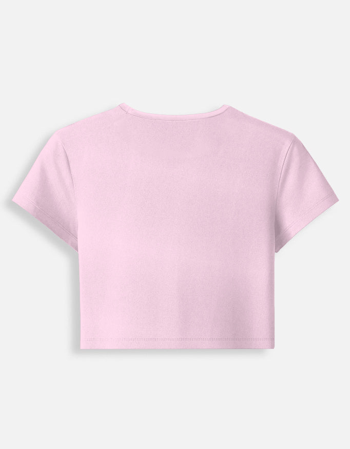 Back side FlexFit Cropped Baby Tee girl crop top by Shinora